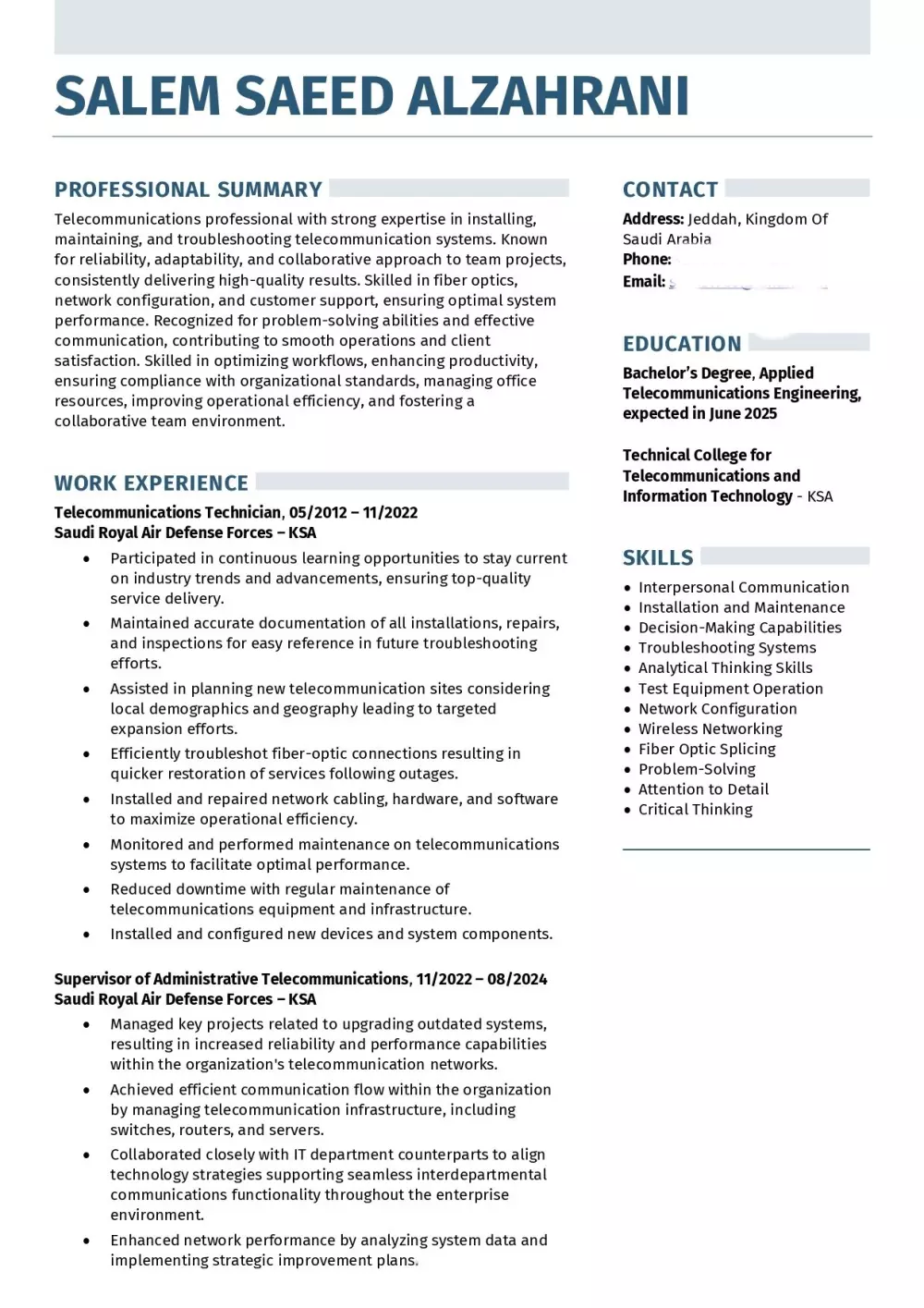 كتابة سيرة ذاتية موافقة لمعايير ATS وخطاب تغطية بشكل احترافي