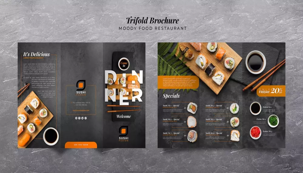 تصميم منيو احترافي لمطعم وكافيه