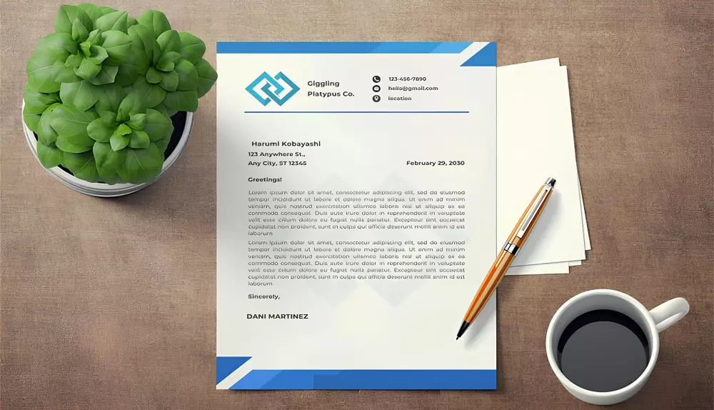 تصميم أوراق المراسلات الرسمية بأناقة وشكل متميز