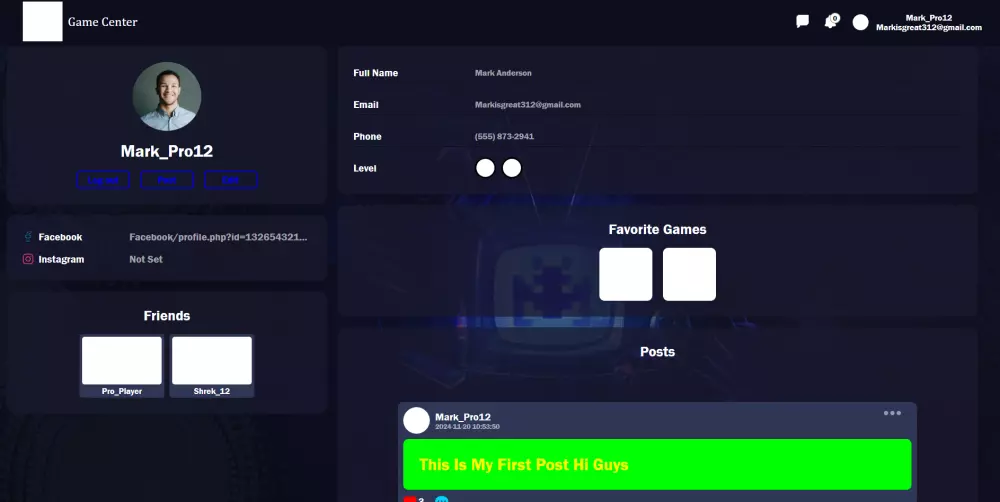 إنشاء منصة ألعاب تفاعلية مخصصه (HTML, PHP, Node.js)