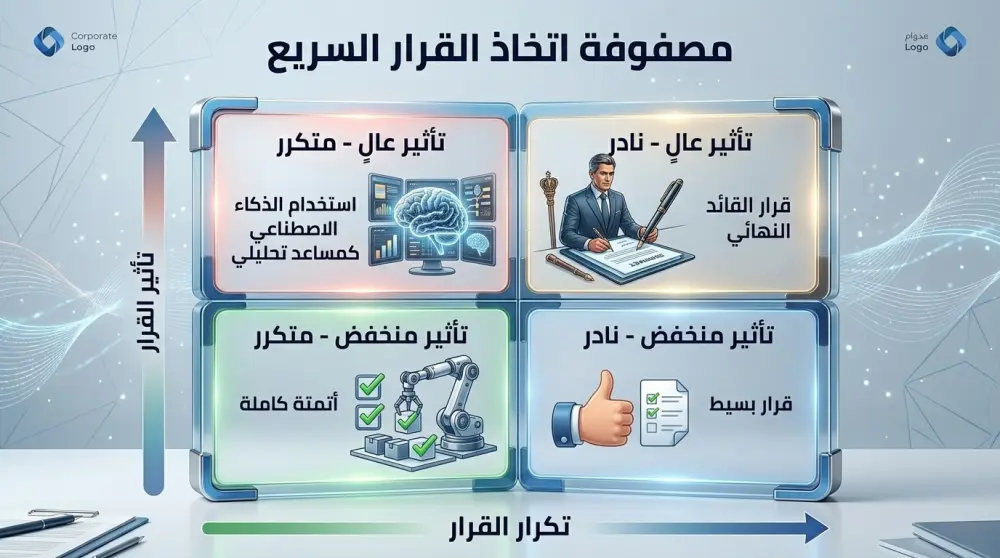 نظام تدريبي متكامل للقادة والمديرين القيادة الذكية: اتخاذ القرار بمساعدة الذكاء الاصطناعي
