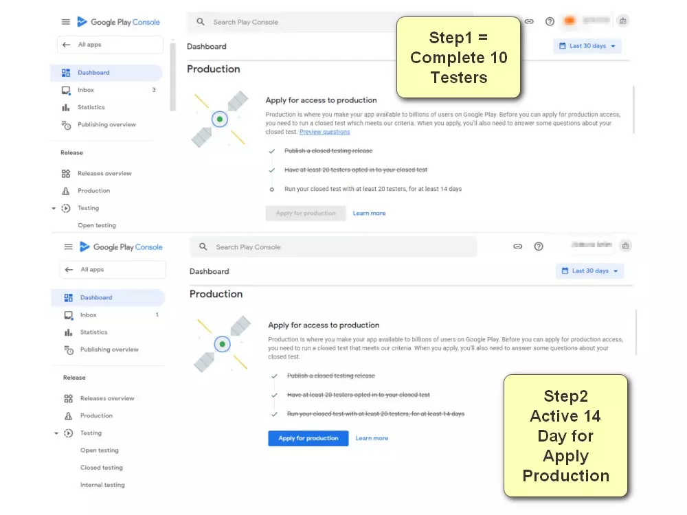 اختبار مغلق لتطبيقات Google Play وتفعيل النشر العام