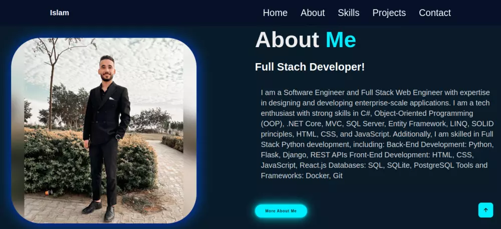 "تصميم موقع بورتفوليو احترافي وسريع باستخدام HTML, CSS و JavaScript"