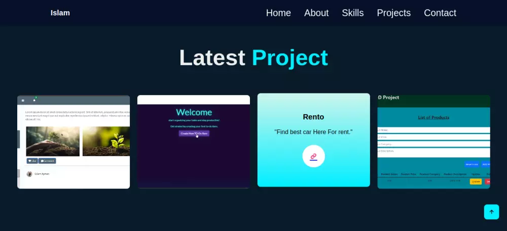 "تصميم موقع بورتفوليو احترافي وسريع باستخدام HTML, CSS و JavaScript"