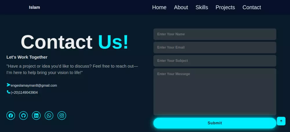 "تصميم موقع بورتفوليو احترافي وسريع باستخدام HTML, CSS و JavaScript"