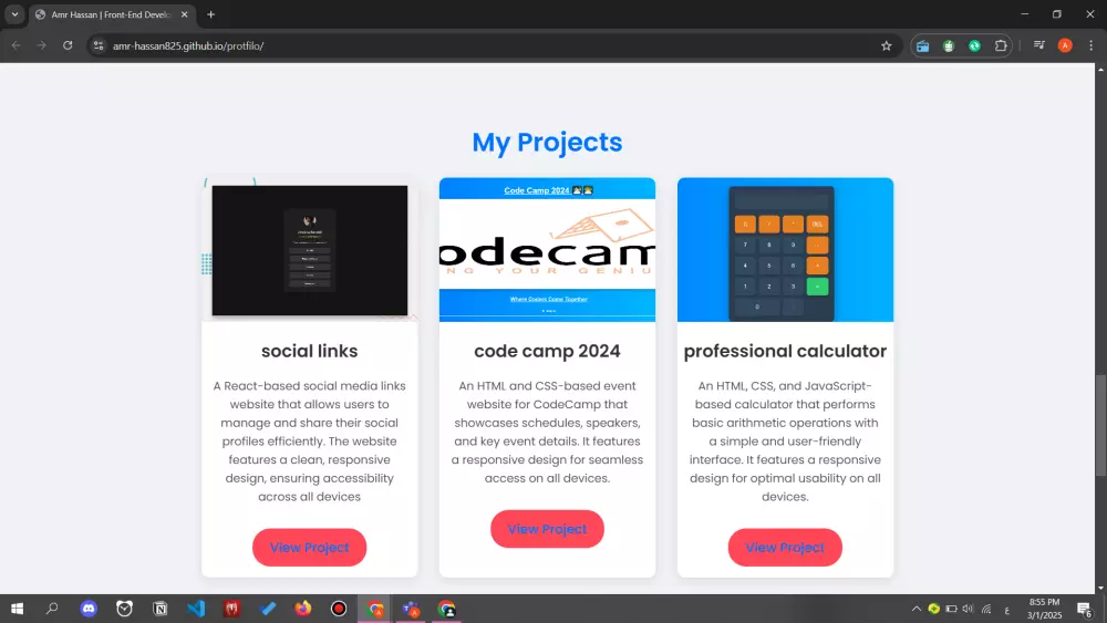 تصميم وتطوير مواقع ويب احترافية باستخدام HTML, CSS, JavaScript, و React.js