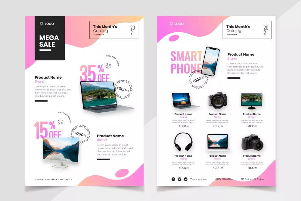 تصميم كتالوج منتجات احترافي