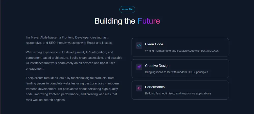 تصميم portfolio بورتفوليو احترافي لعرض مهاراتك بشكل مميز
