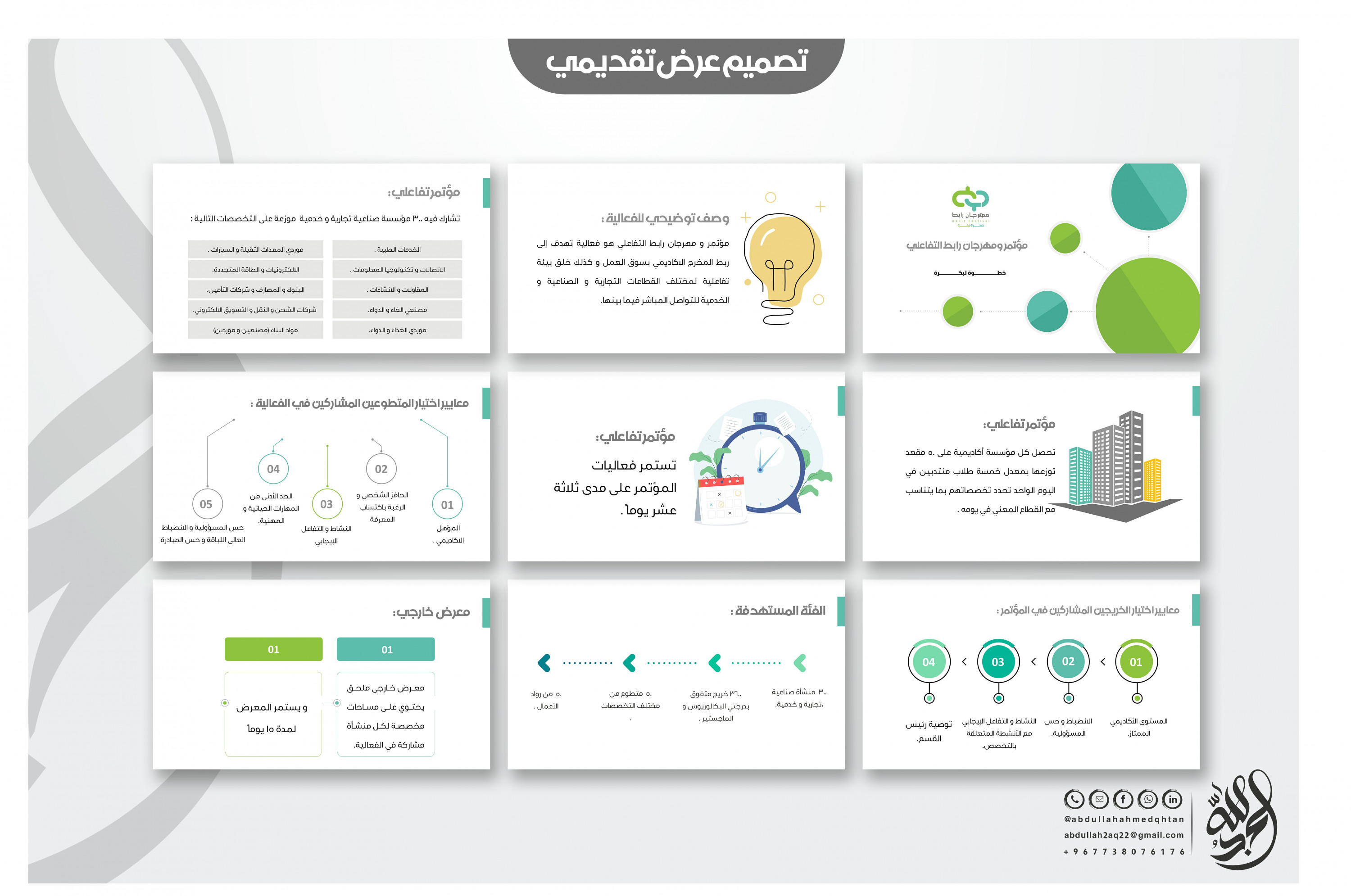 تصميم 25 شريحة  احترافية powerpoint مقابل 25$