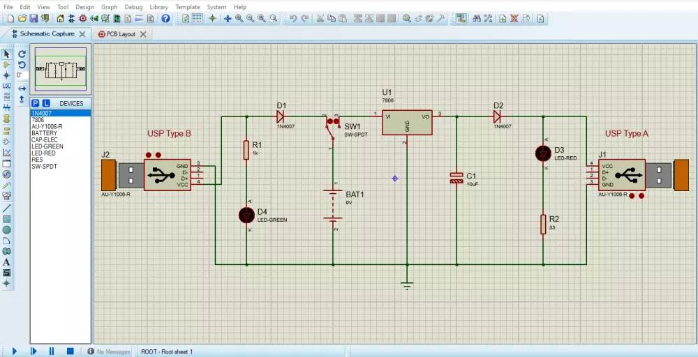 تصميم الدوائر الإلكترونية باستخدام برنامج بروتس Proteus