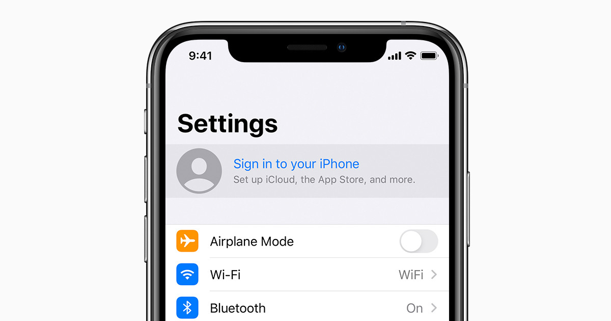 إنشاء حساب Apple ID