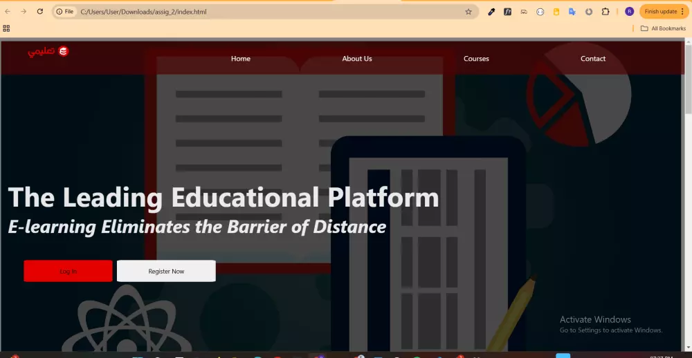 تصميم واجهات مواقع احترافية باستخدام HTML, CSS, Bootstrap