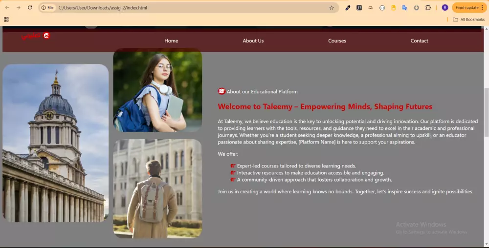 تصميم واجهات مواقع احترافية باستخدام HTML, CSS, Bootstrap