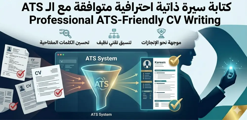كتابة سيرة ذاتية (CV) احترافية ومتوافقة مع خوارزميات الـ ATS