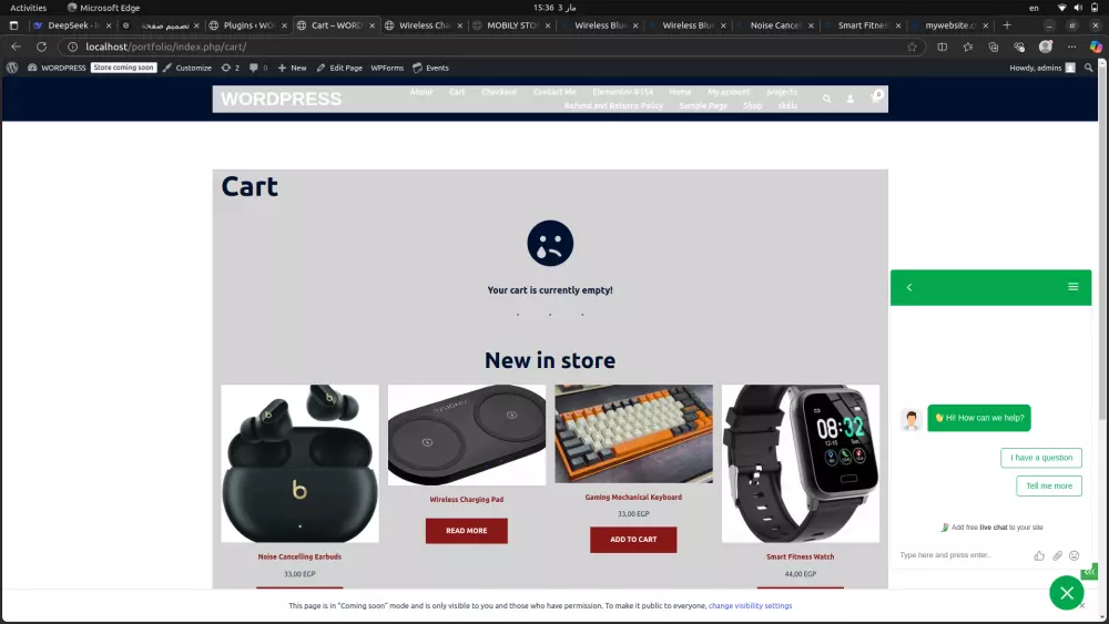 تصميم متجر إلكتروني ووردبريس احترافي مع دعم فني متكامل