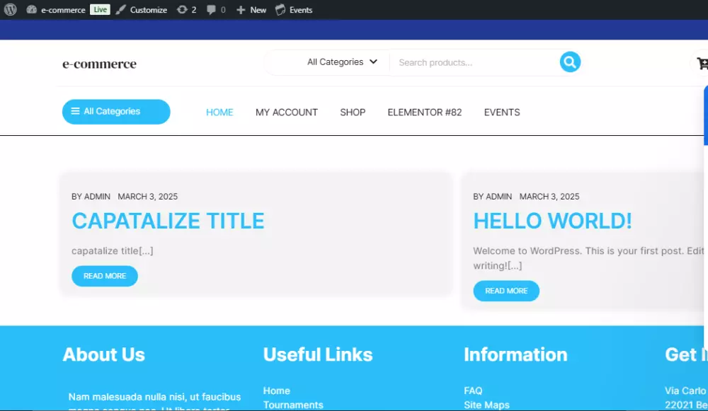 تنفيذ متجر الكتروني احترافي على منصة وردبريس