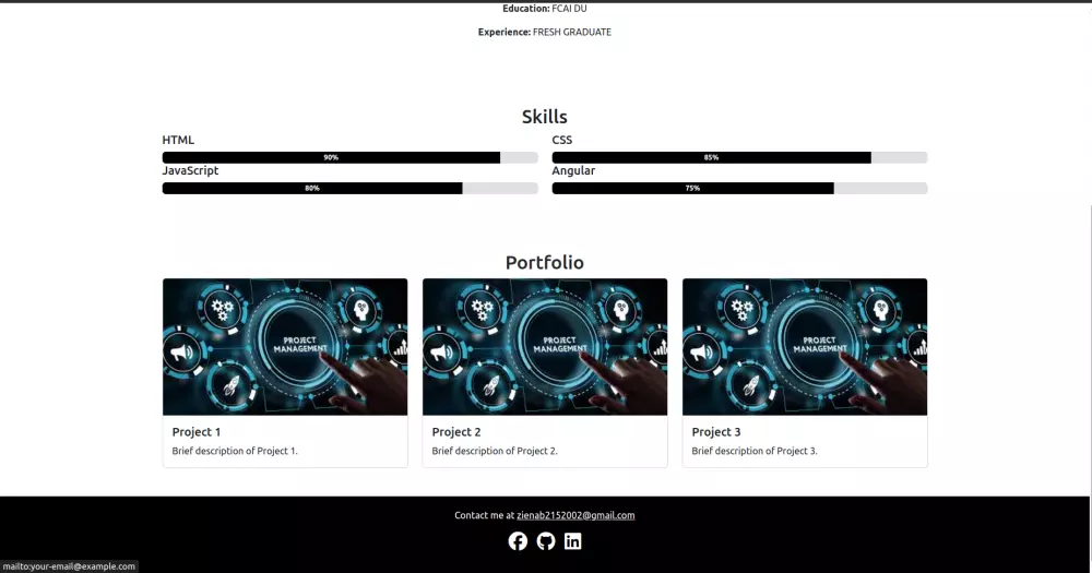 تصميم موقع شخصي لعرض معلوماتك ومشاريعك