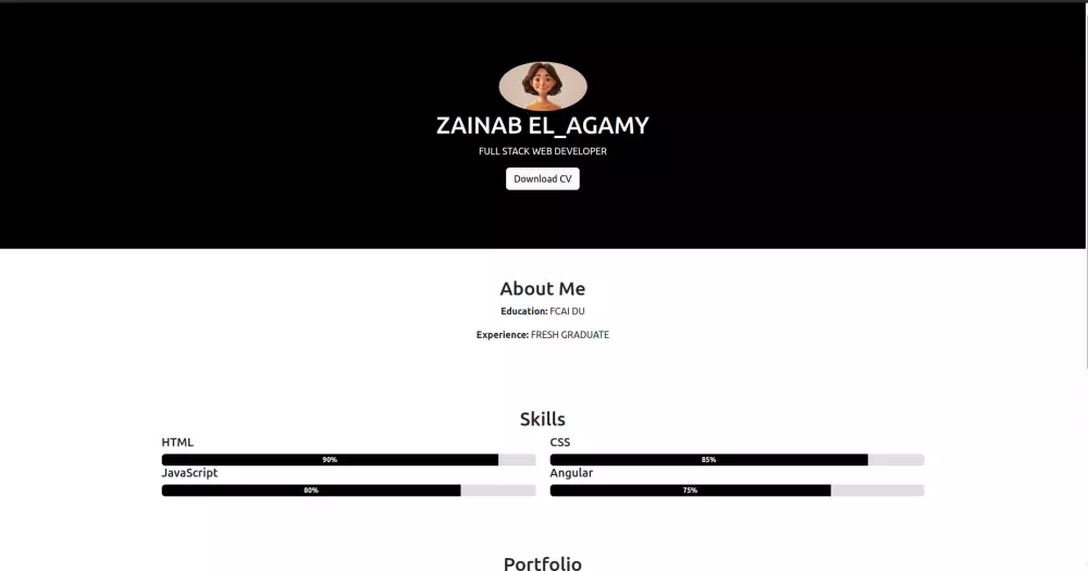 تصميم موقع شخصي لعرض معلوماتك ومشاريعك