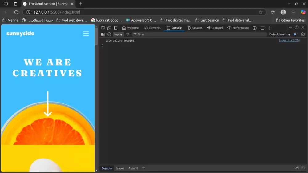 تنفيذ تصميم صفحة ويب واحدة مكونة من 5 أقسام باستخدام HTML CSS