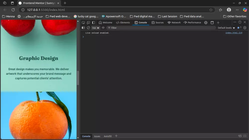تنفيذ تصميم صفحة ويب واحدة مكونة من 5 أقسام باستخدام HTML CSS