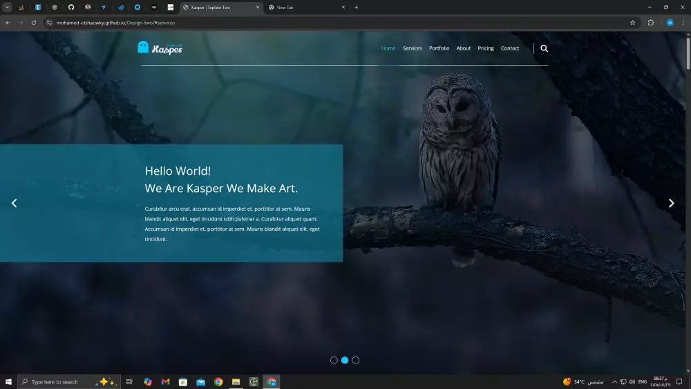 سوف اقوم بتصميم صفحة ويب Landing page | HTML CSS تحتوي على ثلاثة أقسام