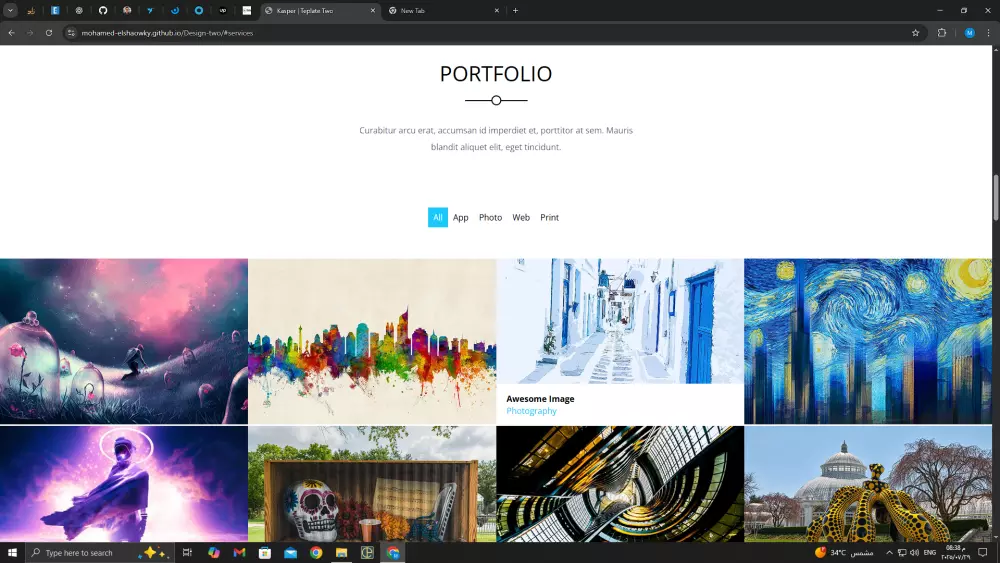 سوف اقوم بتصميم صفحة ويب Landing page | HTML CSS تحتوي على ثلاثة أقسام
