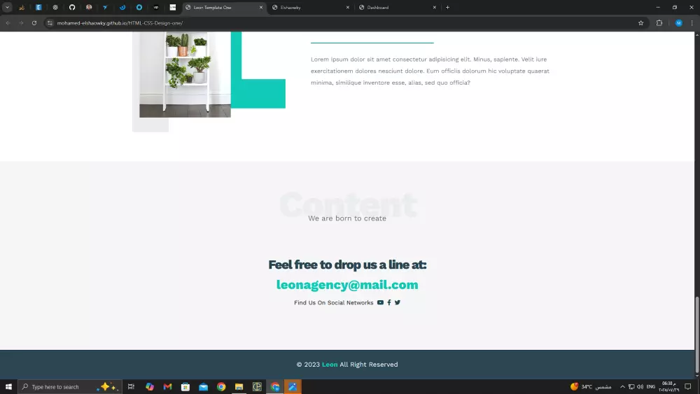 سوف اقوم بتصميم صفحة ويب Landing page | HTML CSS تحتوي على ثلاثة أقسام
