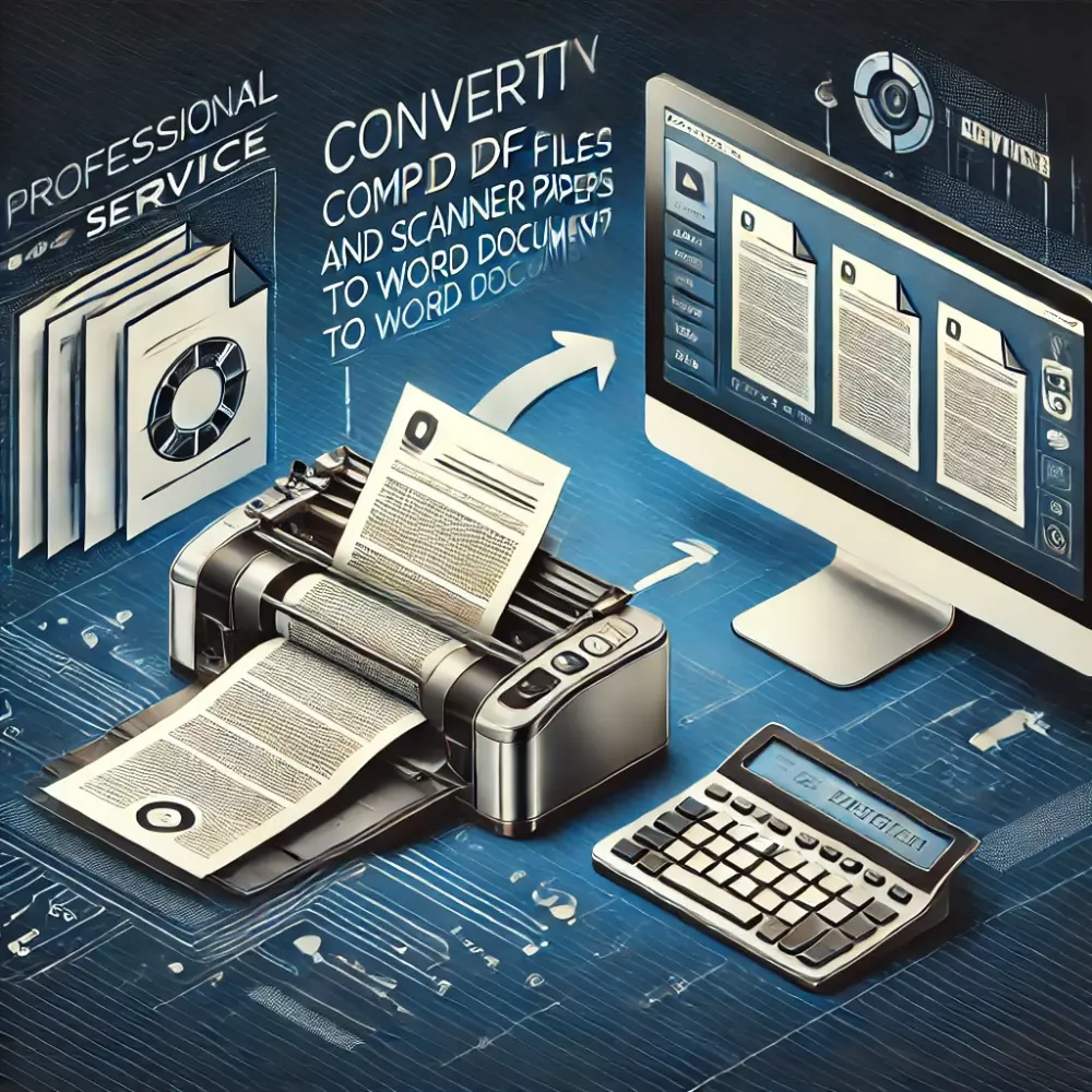 تفريغ ملفات PDF وأوراق Scanner المعقدة على ملف Word