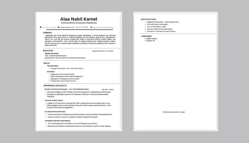 احصل على سيرة ذاتية احترافية بنظام ال ATS