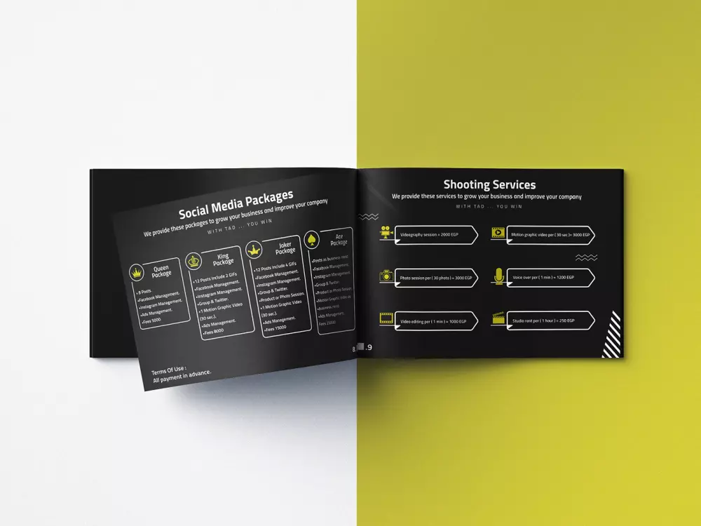 تصميم بروفايل " ملف تعريفي " / كتالوج  للشركات