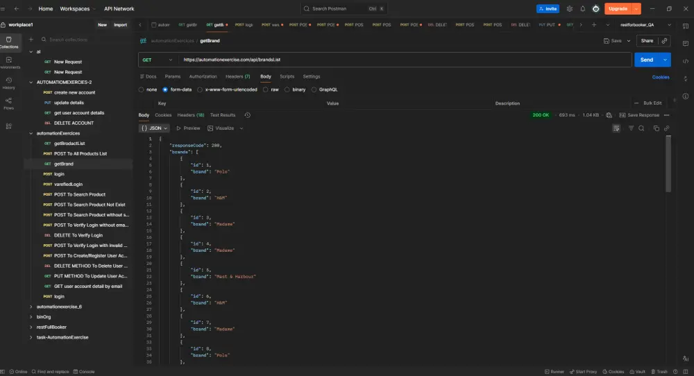 سأقوم باختبار الـ API الخاص بتطبيقك والتأكد من صحة واستقرار الـ Endpoints