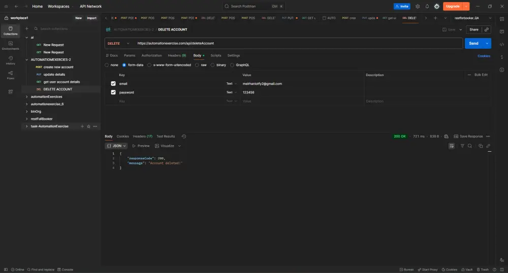 سأقوم باختبار الـ API الخاص بتطبيقك والتأكد من صحة واستقرار الـ Endpoints