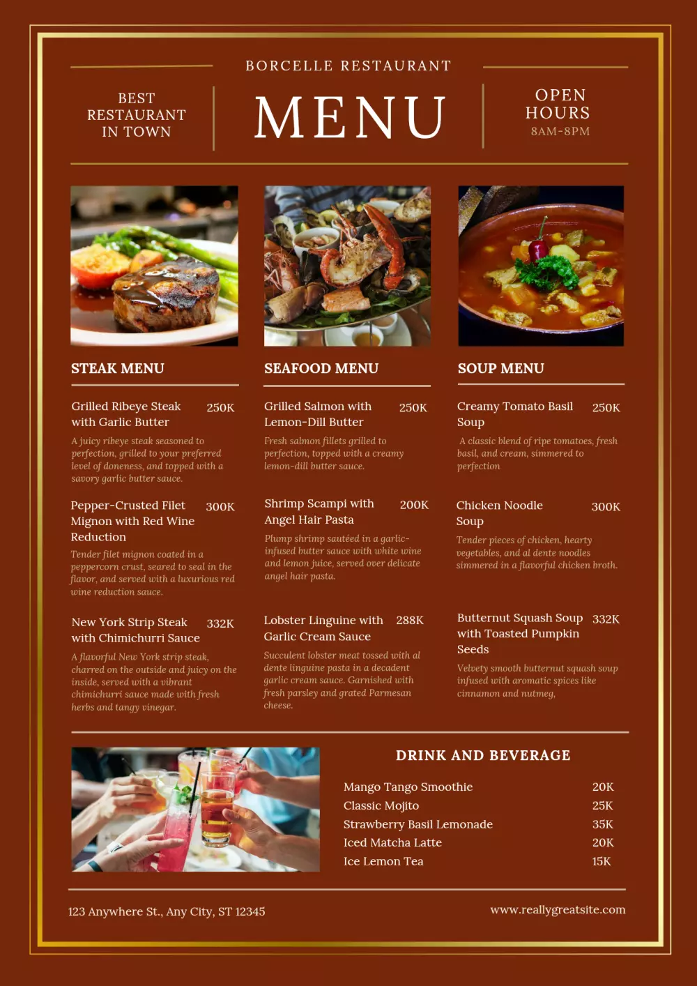 تصميم مينو احترافي