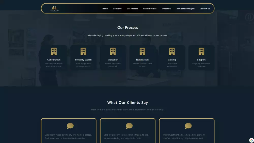 اسم القالب: Elite Realty – قالب موقع هبوط عقاري احترافي