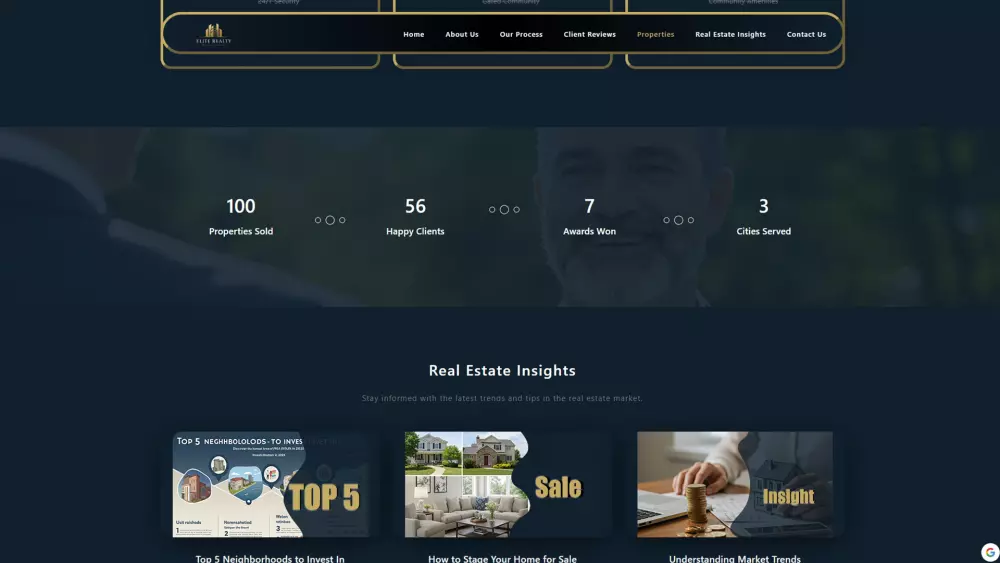 اسم القالب: Elite Realty – قالب موقع هبوط عقاري احترافي