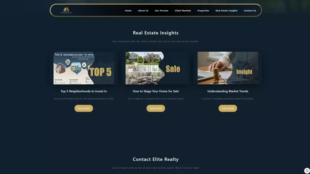 اسم القالب: Elite Realty – قالب موقع هبوط عقاري احترافي