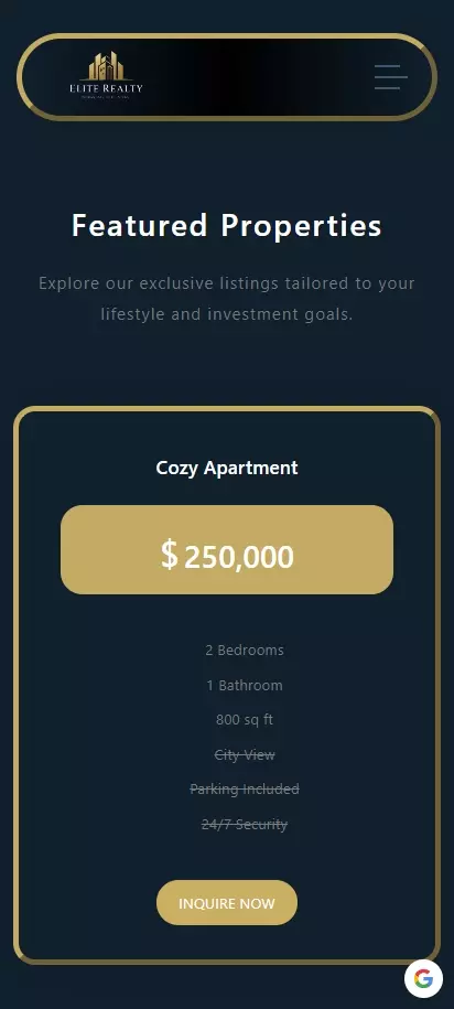 اسم القالب: Elite Realty – قالب موقع هبوط عقاري احترافي