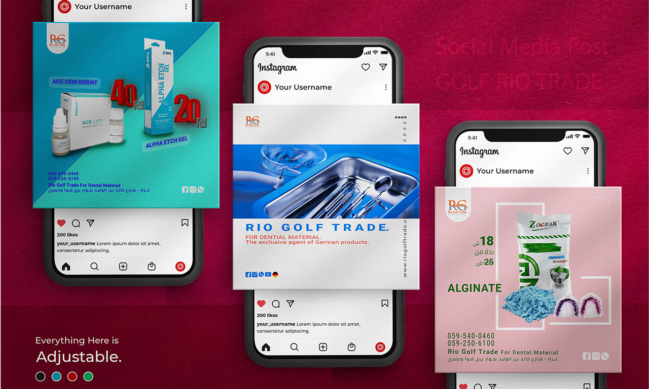 3 تصاميم سوشيل ميديا مقابل 5$فقط شامل لـ منشور | غلاف صفحة | صورة مصغر