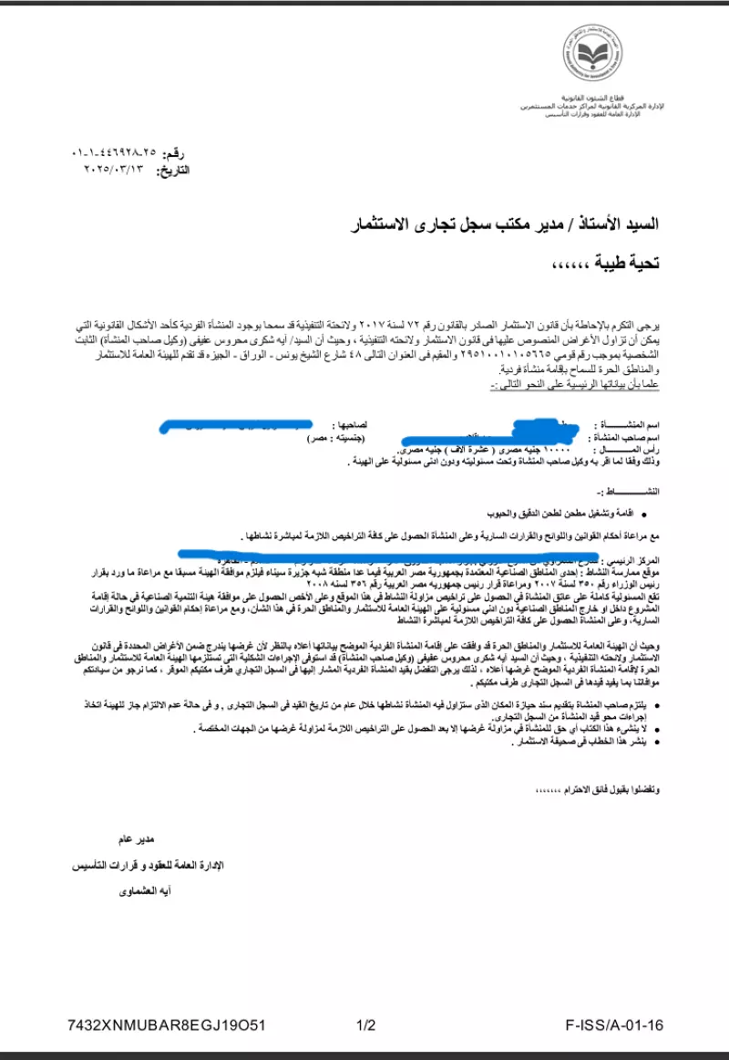تأسيس الشركات في مصر