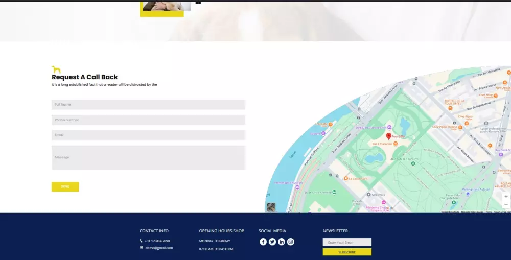 قالب ويب احترافي لعيادة بيطرية – تصميم متجاوب وجذاب