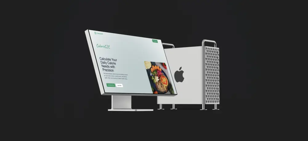 موقع لحساب الكالوري متكون من ثلاث صفحات