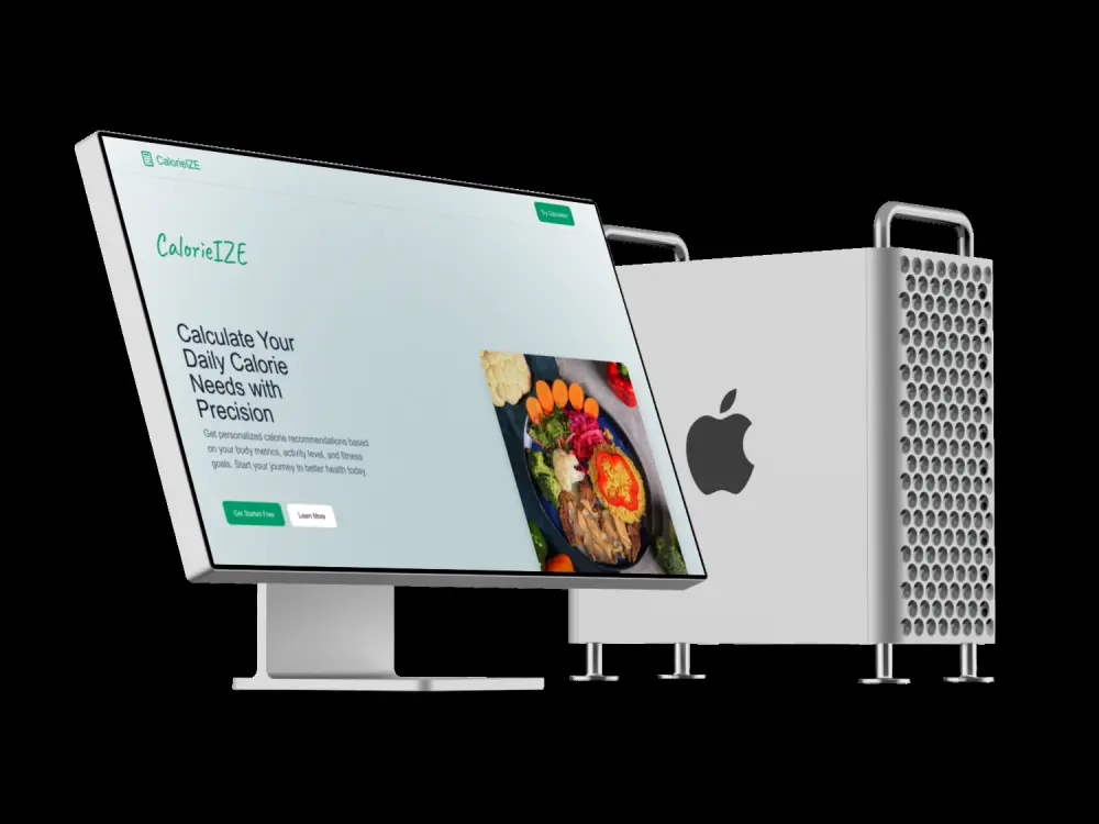 موقع لحساب الكالوري متكون من ثلاث صفحات