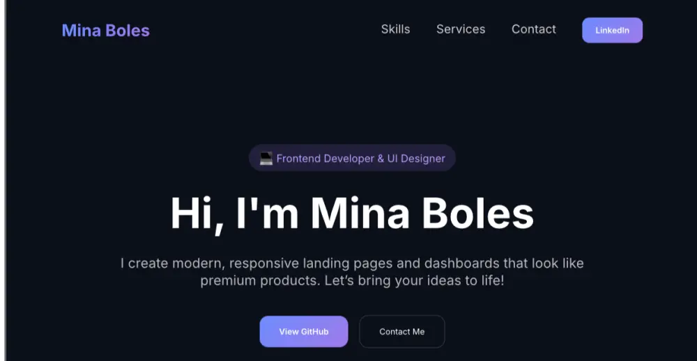 سأصمم لك بورتفوليو شخصي أو صفحة واحدة احترافية