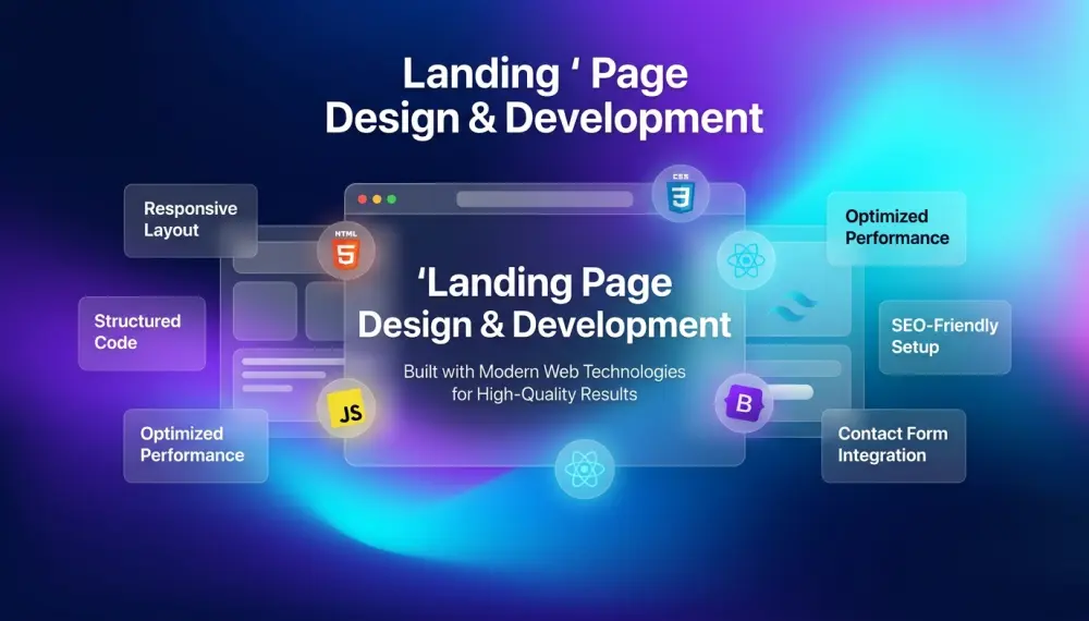 تصميم واجهات مواقع وLanding Page ( صفحة هبوط ) احترافية