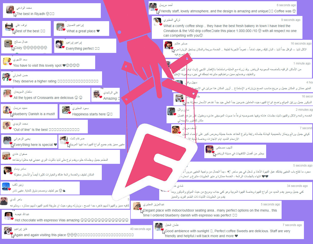 رفع تقييمات فورسكوير (foursquare)