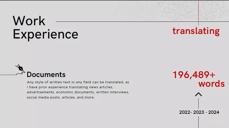 ترجمة النصوص من الانكليزية إلى العربية (1500 كلمة)