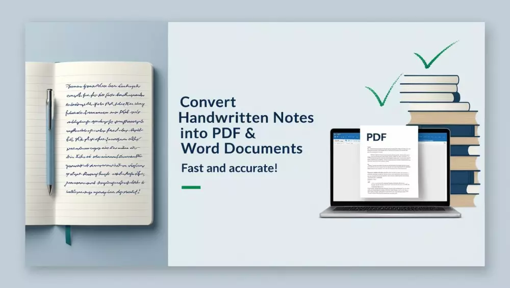 تحويل المستندات المكتوبة يدويًا إلى ملفات Word أو PDF بدقة عالية