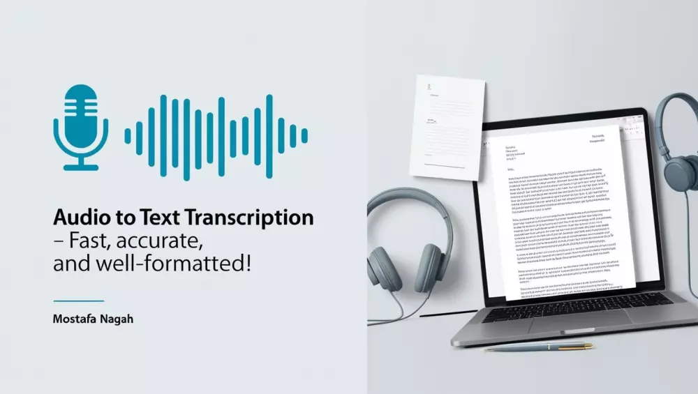 إدخال بيانات احترافي / تفريغ صوتي دقيق وسريع بجودة عالية