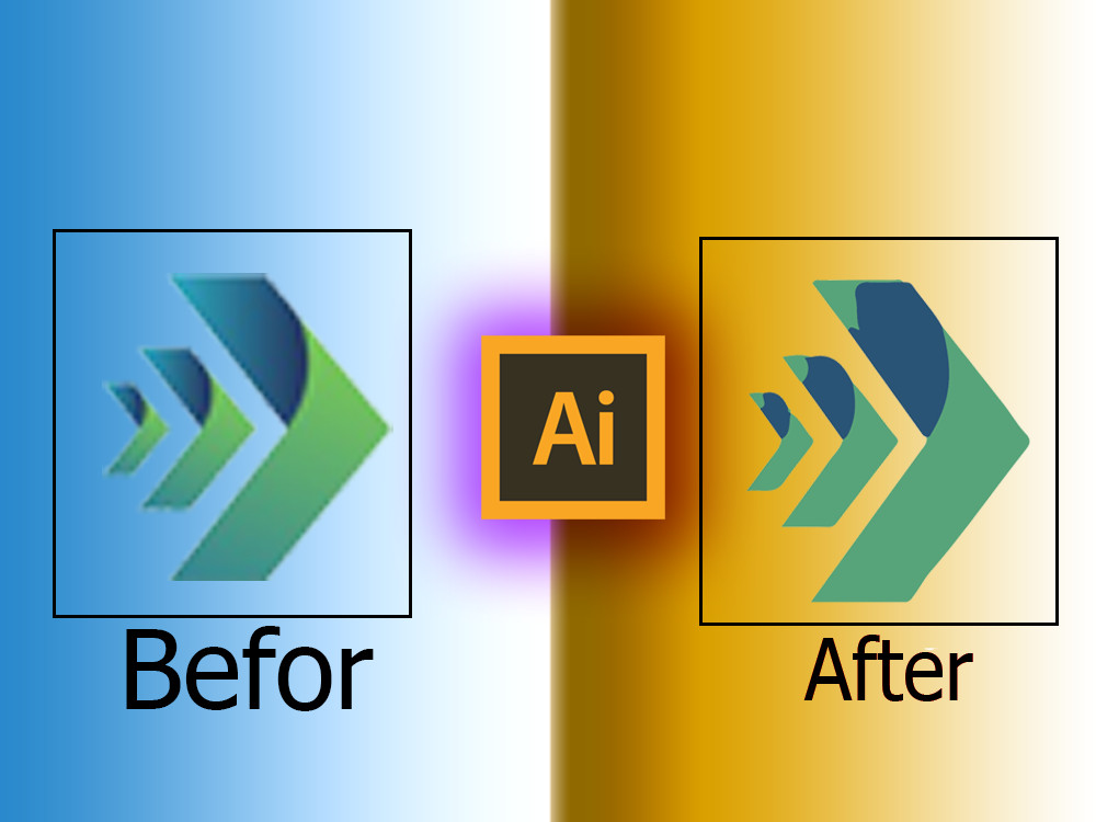 إعادة رسم" شعار "جودته ضعيفة لفيكتور vector جودتة عالية
