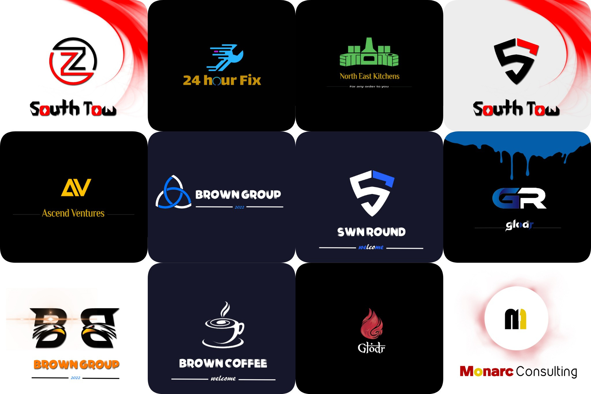 تصميم_ شعار الجذاب _لشركتك او اعمالك بجميع  الاعمال والاغراض المختلفة